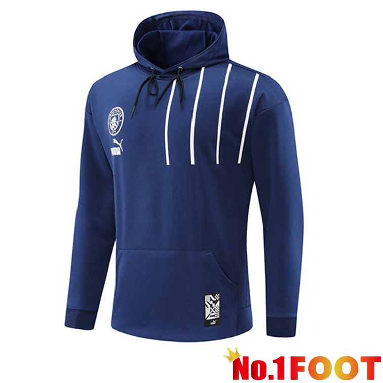 Manchester City Hooded Sweater Blue Royal 2022-2023