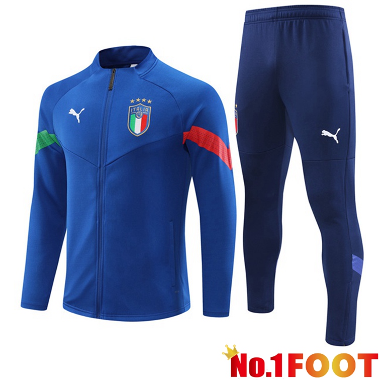 Italy Training Jacket Suit Blue 2022-2023