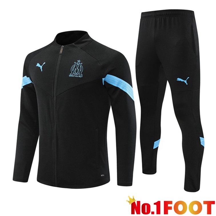 Olympique De Marseille Training Jacket Suit Black 2022-2023