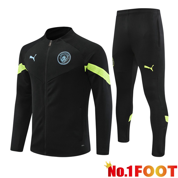 Manchester City Training Jacket Suit Black 2022-2023