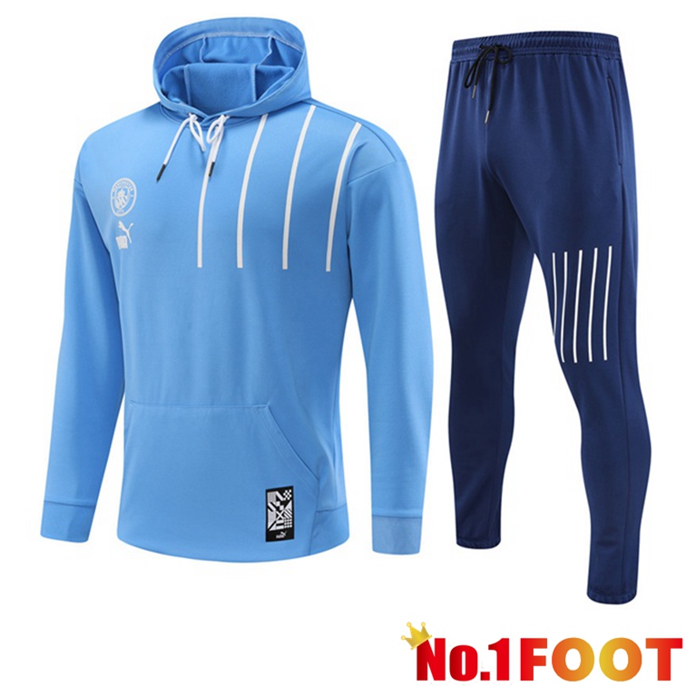 Manchester City Training Tracksuit Hoodie Blue 2022-2023