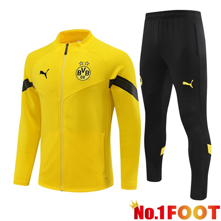 Dortmund BVB Training Jacket Suit Yellow 2022-2023