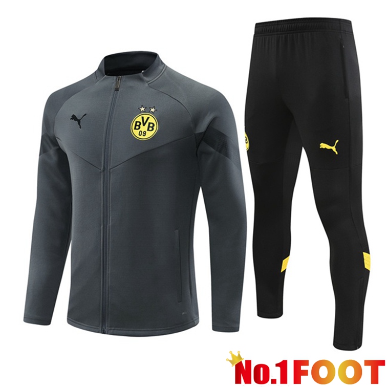 Dortmund BVB Training Jacket Suit Gray 2022-2023