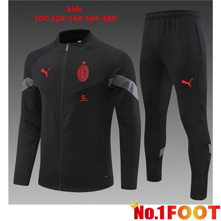 AC Milan Kids Training Jacket Suit Black 2022-2023