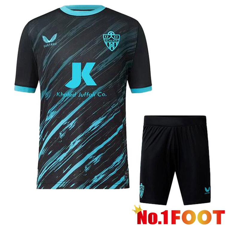 UD Almeria Kids Soccer Jerseys Away Black Blue 2022-2023 - Click Image to Close