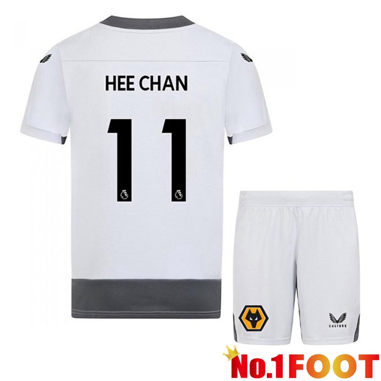 Wolves (TRINCAO 11) Kids Soccer Jerseys Third White Gray 2022-2023