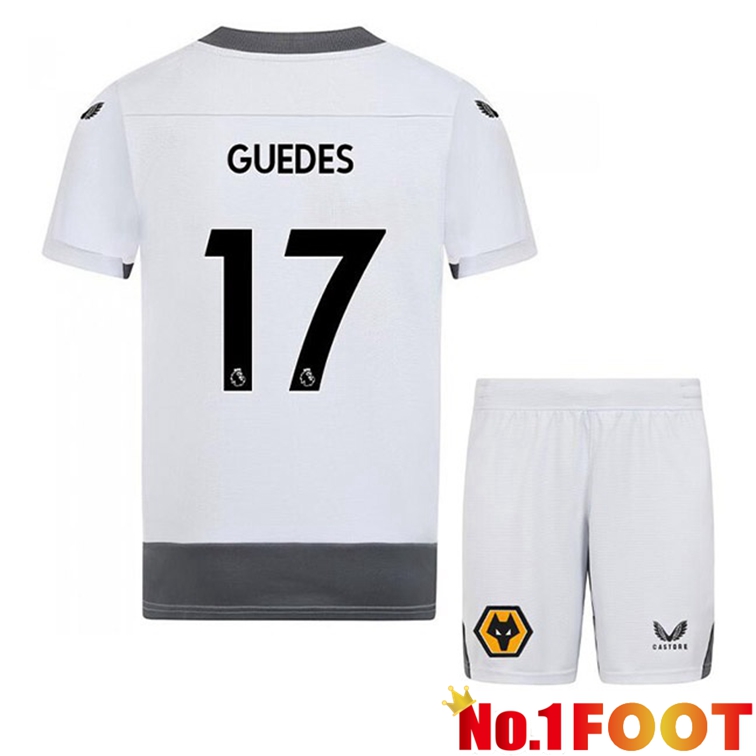 Wolves (FABIO SILVA 17) Kids Soccer Jerseys Third White Gray 2022-2023