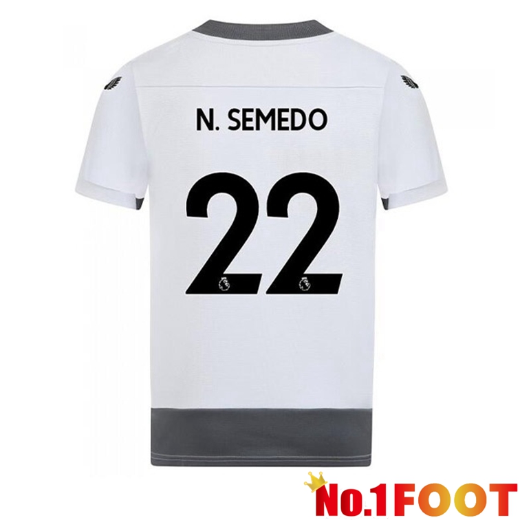 Wolves (N. SEMEDO 22) Soccer Jerseys Third White Gray 2022-2023