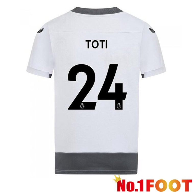 Wolves (TOTI 24) Soccer Jerseys Third White Gray 2022-2023