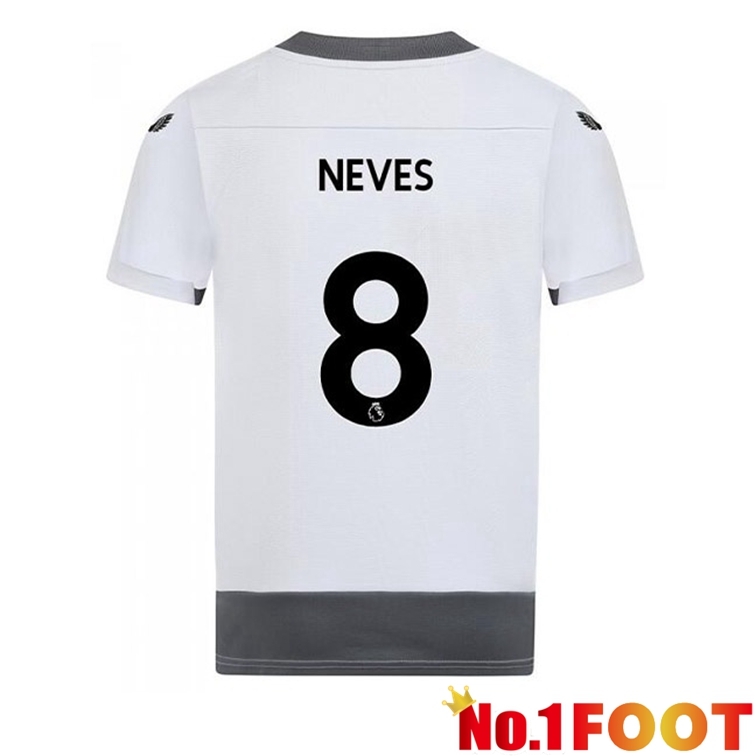 Wolves (NEVES 8) Soccer Jerseys Third White Gray 2022-2023