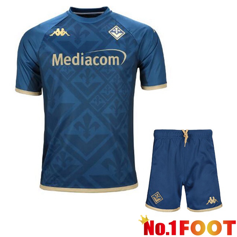 ACF Fiorentina Kids Soccer Jerseys Third Blue Royal 2022-2023 - Click Image to Close