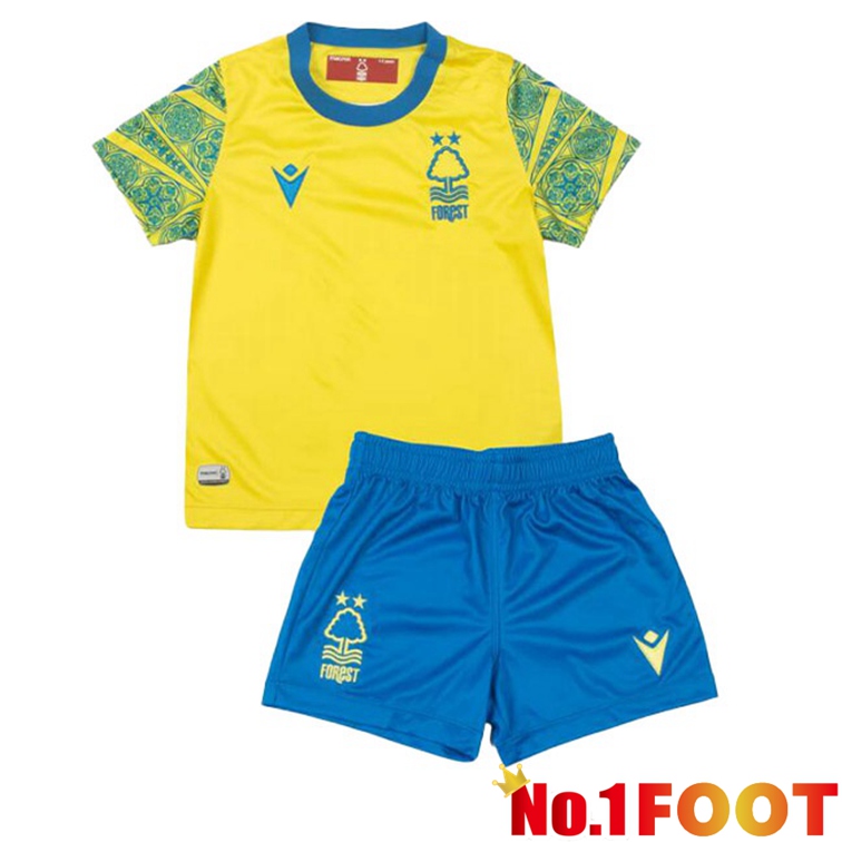 Nottingham Forest Kids Soccer Jerseys Away Yellow 2022-2023