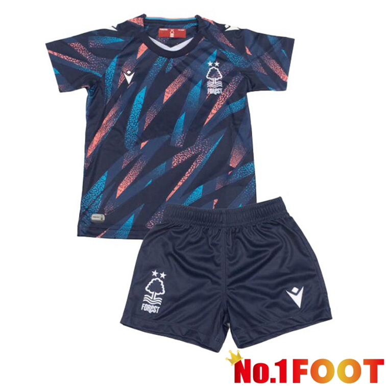 Nottingham Forest Kids Soccer Jerseys Third Blue 2022-2023