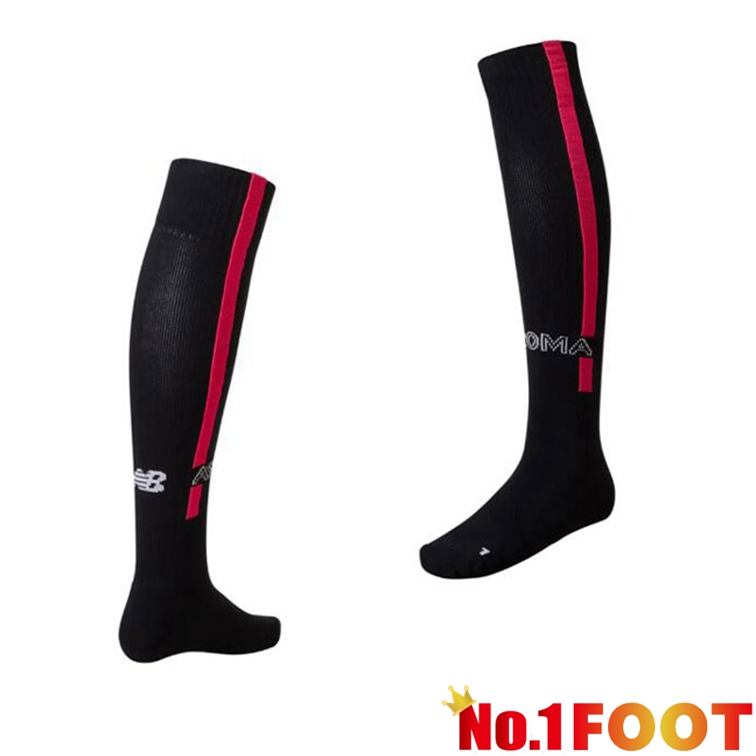 AS Roma Third Soccer Socks Black 2022-2023