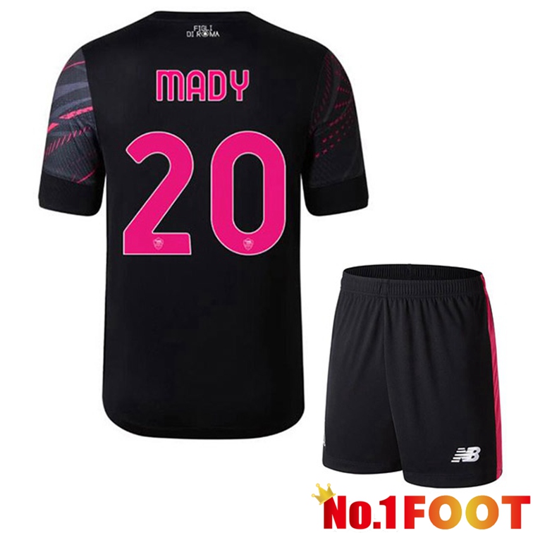 AS Roma (MADY 20) Kids Soccer Jerseys Third Black 2022-2023