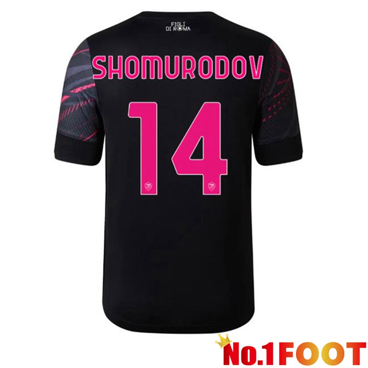 AS Roma (SHOMURODOV 14) Soccer Jerseys Third Black 2022-2023