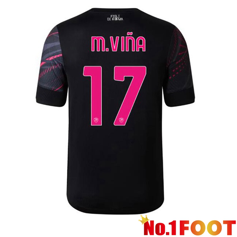 AS Roma (M.VIÑA 17) Soccer Jerseys Third Black 2022-2023