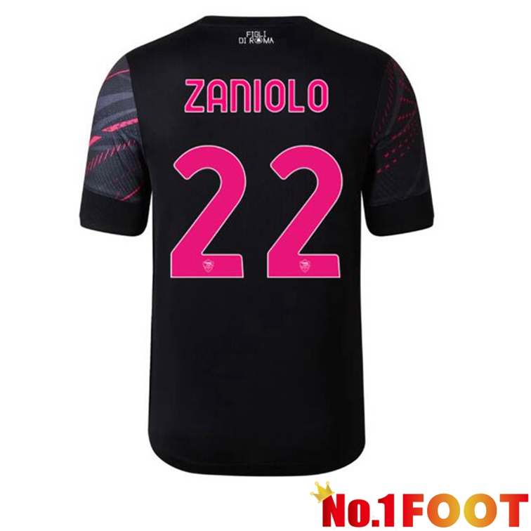 AS Roma (ZANIOLO 22) Soccer Jerseys Third Black 2022-2023