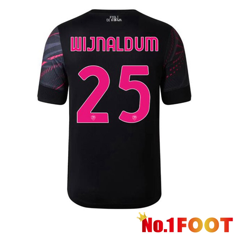 AS Roma (WIJNALDUM 25) Soccer Jerseys Third Black 2022-2023