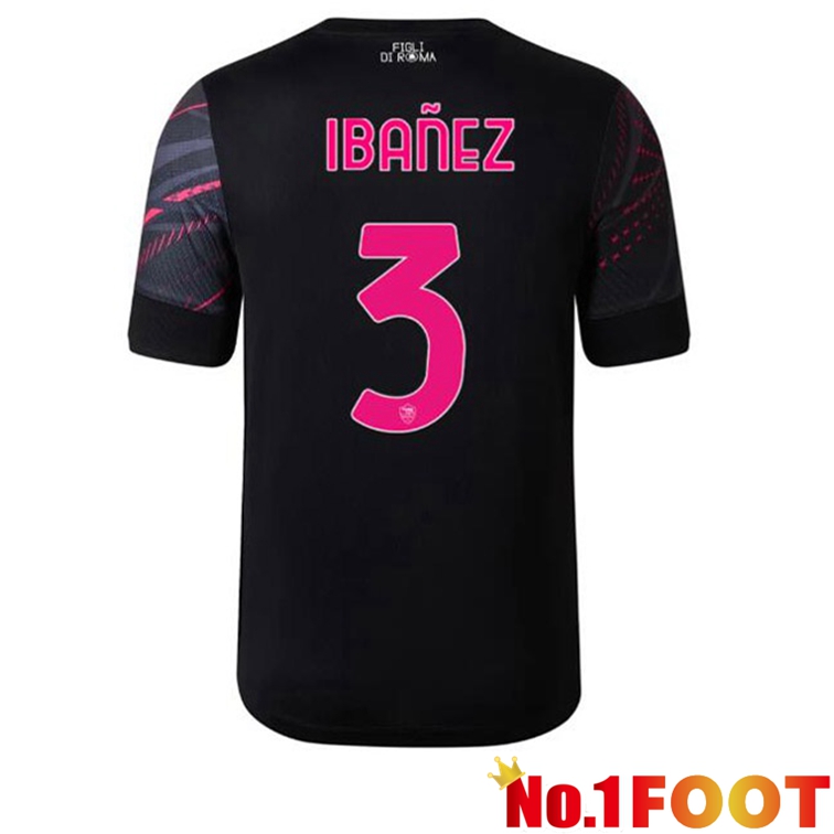 AS Roma (IBAÑEZ 3) Soccer Jerseys Third Black 2022-2023