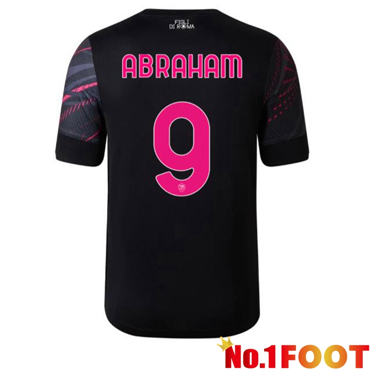 AS Roma (ABRAHAM 9) Soccer Jerseys Third Black 2022-2023