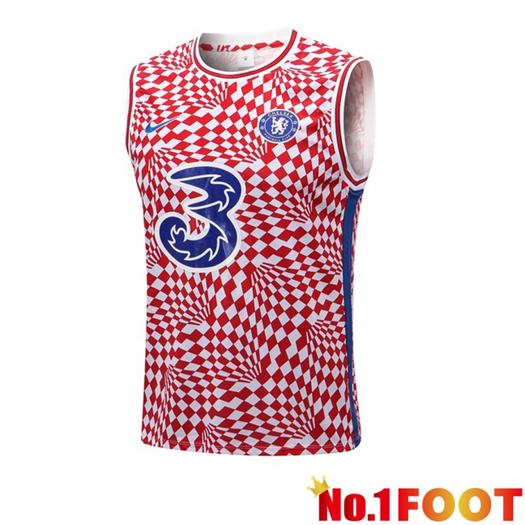 FC Chelsea Soccer Vest Red White 2022-2023