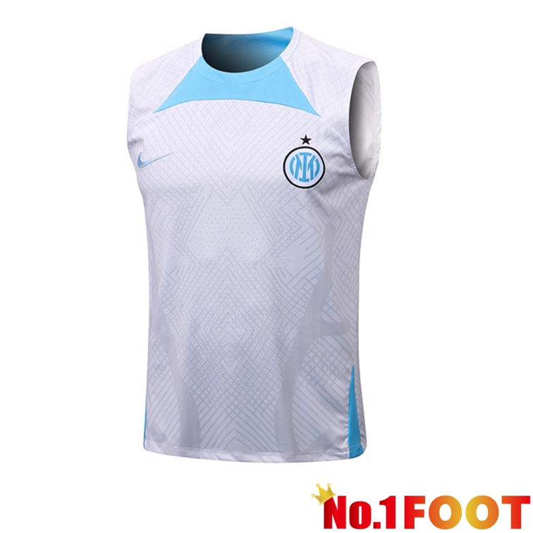 Inter Milan Soccer Vest White 2022-2023