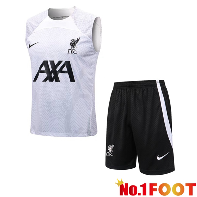 FC Liverpool Soccer Vest + Shorts White 2022-2023