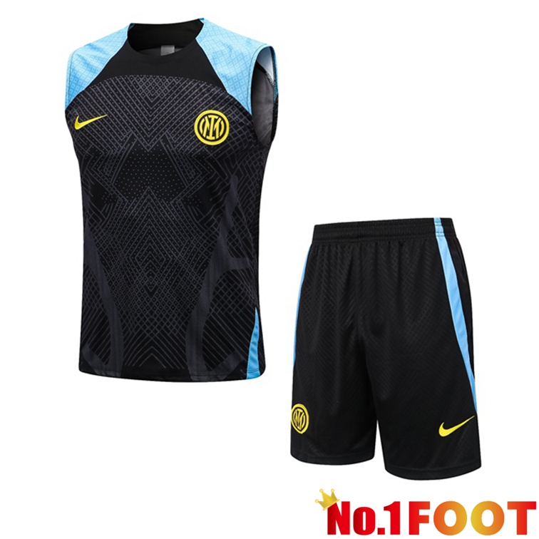 Inter Milan Soccer Vest + Shorts Black 2022-2023