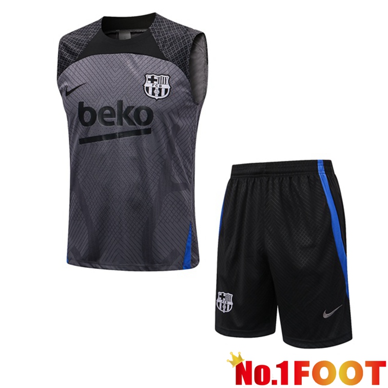 FC Barcelona Soccer Vest + Shorts Gray 2022-2023