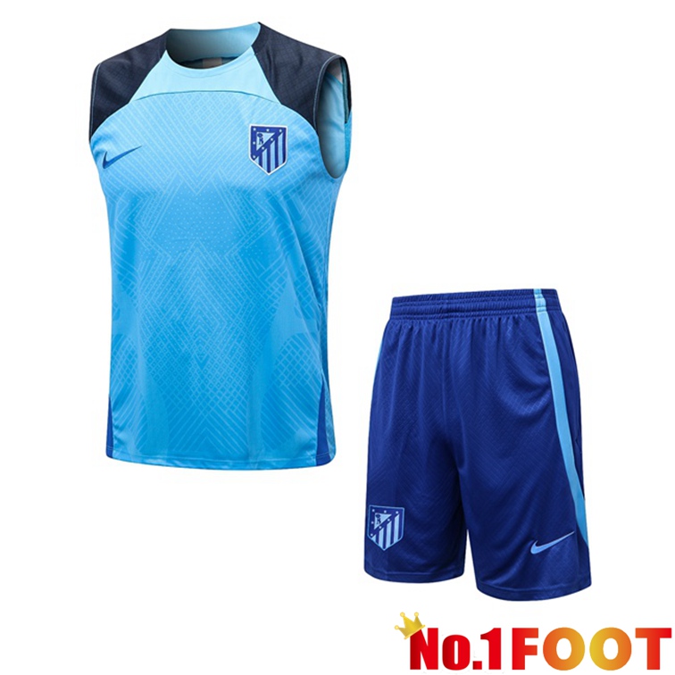 Atletico Madrid Soccer Vest + Shorts Blue 2022-2023