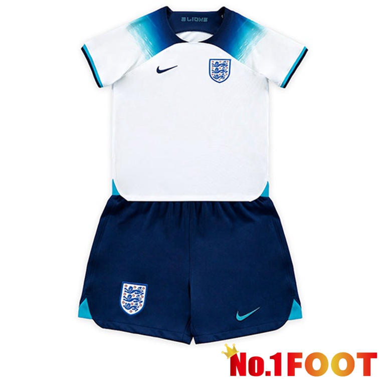 England Kids Soccer Jerseys Home White 2022-2023