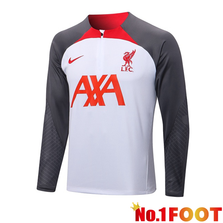 FC Liverpool Training Sweatshirt White Gray 2022-2023