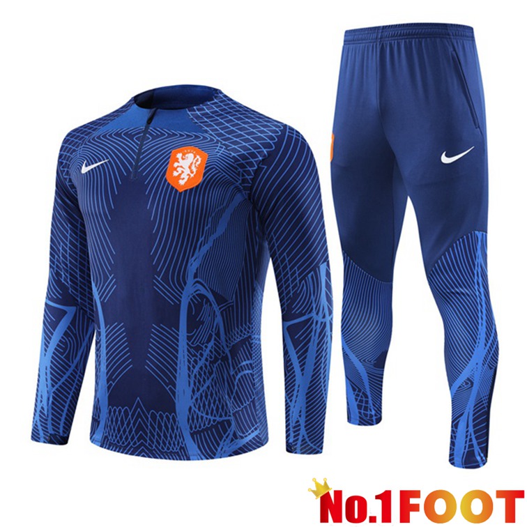 Netherlands Training Tracksuit Blue Royal 2022-2023