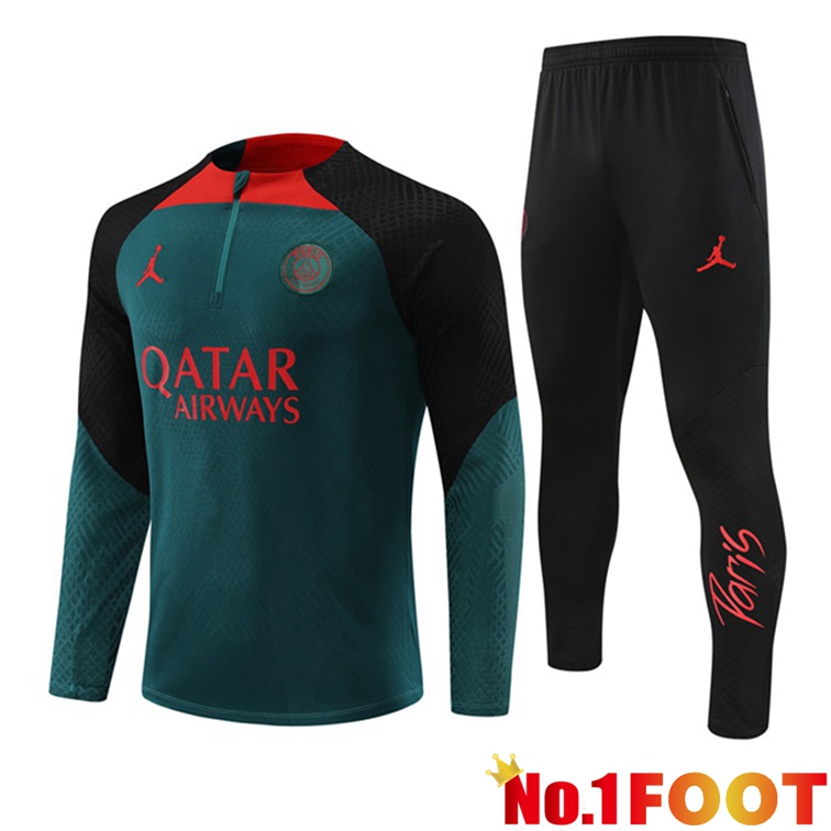 Paris PSG Training Tracksuit Green 2022-2023