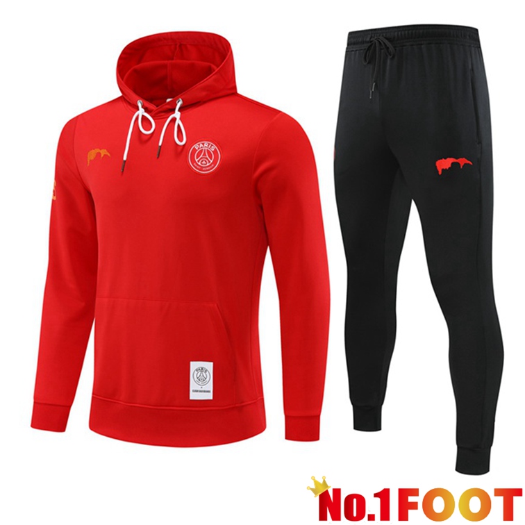 Paris PSG Training Tracksuit Hoodie Red 2022-2023