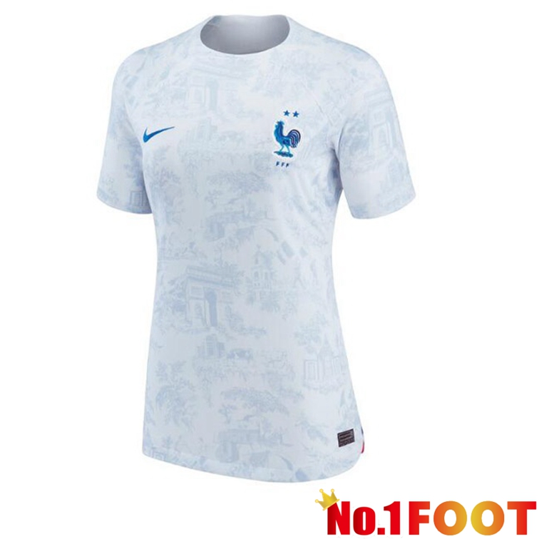 France Women Soccer Jerseys Away White 2022-2023