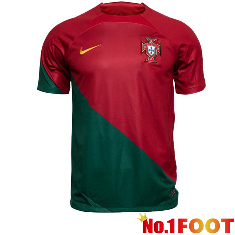 Portugal Women Soccer Jerseys Home Red Green 2022-2023