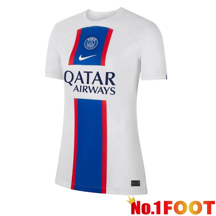 Paris PSG Women Soccer Jerseys Third White 2022-2023