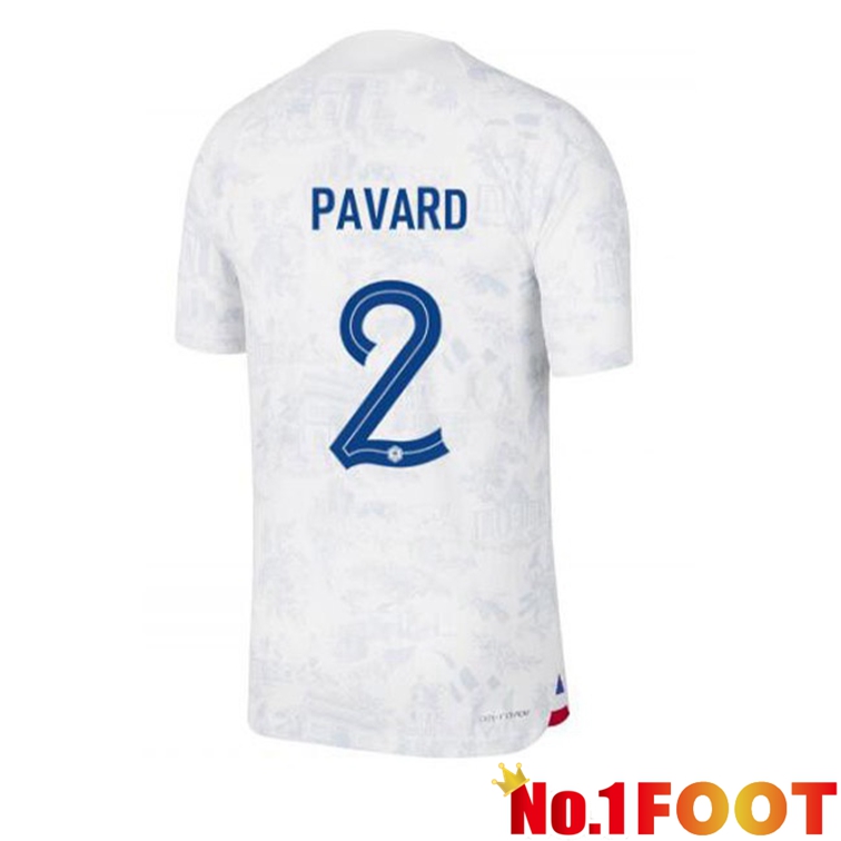 France (PAVARD 2) Soccer Jerseys Away White World Cup 2022