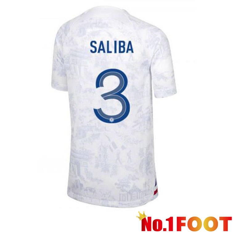 France (SALIBA 3) Soccer Jerseys Away White World Cup 2022