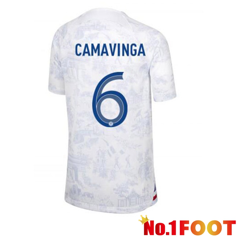 France (CAMAVINGA 6) Soccer Jerseys Away White World Cup 2022