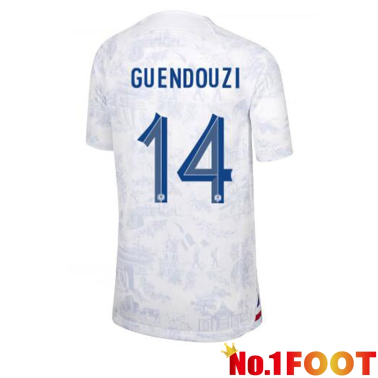 France (GUENDOUZI 14) Soccer Jerseys Away White World Cup 2022