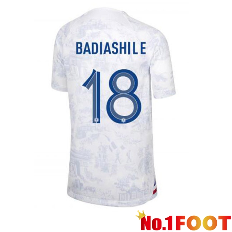 France (BADIASHILE 18) Soccer Jerseys Away White World Cup 2022