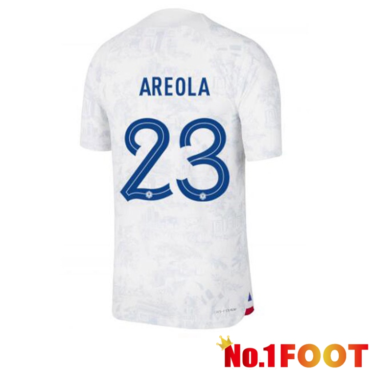 France (AREOLA 23) Soccer Jerseys Away White World Cup 2022