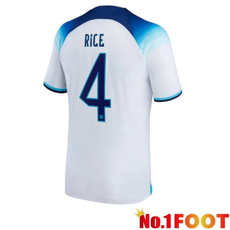 England (RICE 4) Soccer Jerseys Home White World Cup 2022