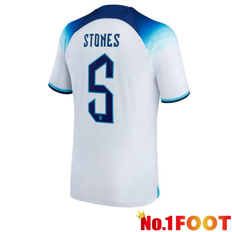 England (STONES 5) Soccer Jerseys Home White World Cup 2022