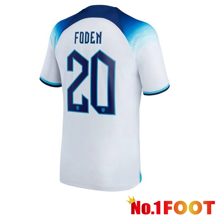 England (FODEN 20) Soccer Jerseys Home White World Cup 2022