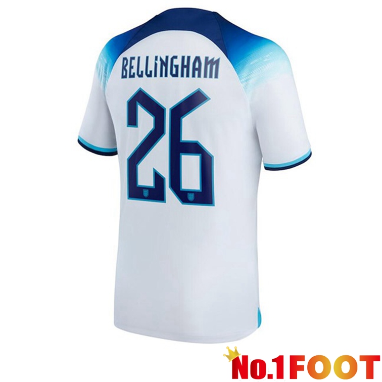 England (BELLINGHAM 26) Soccer Jerseys Home White World Cup 2022