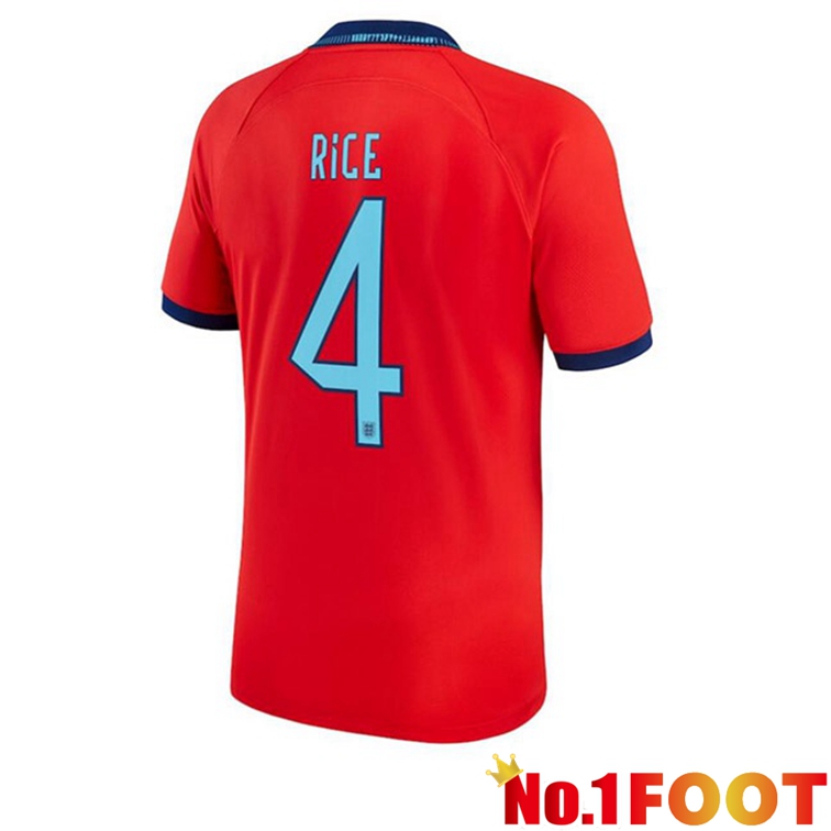 England (RICE 4) Soccer Jerseys Away Red World Cup 2022